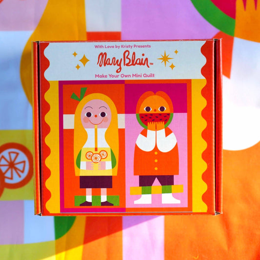 With Love by Kristy-Mary Blair™ Lemonade Girl and Watermelon Boy Mini Quilt Kit-sewing kit-gather here online