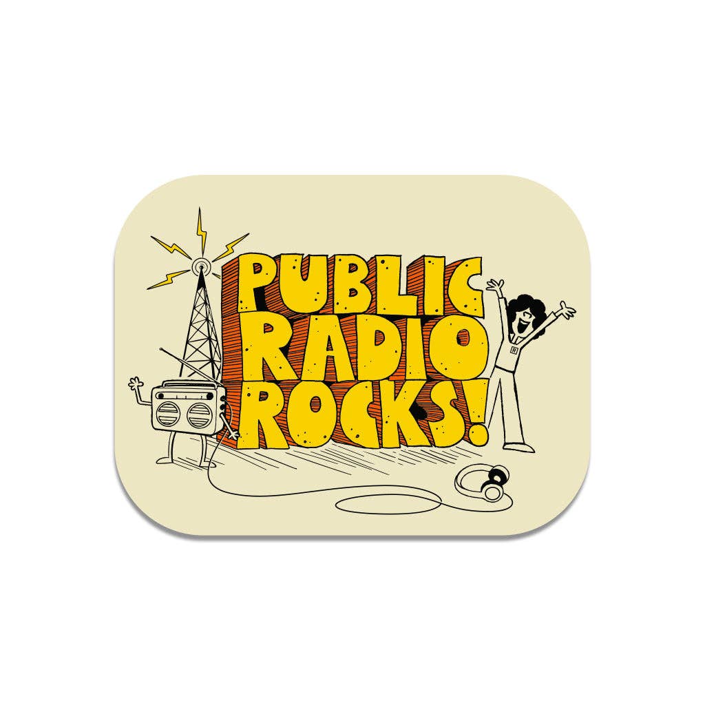 RAYGUN-Public Radio Rocks Die-Cut Sticker-sticker-gather here online