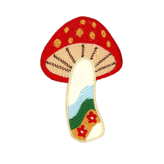 Patch Ya Later-Rainbow Mushroom Iron-On Patch-accessory-gather here online