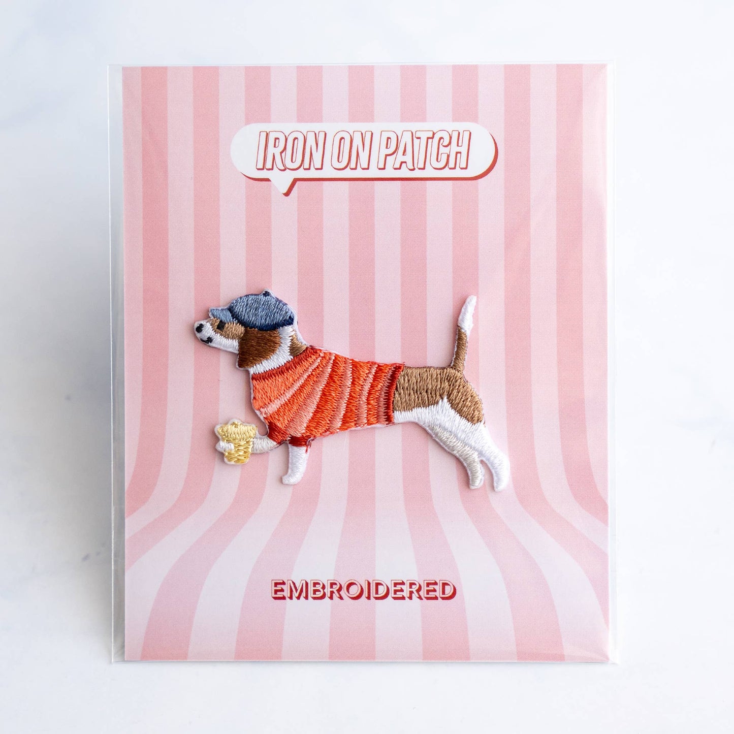 U PLUS INC-Coffee Connoisseur Dog Iron-On Patch-patches + pins-gather here online