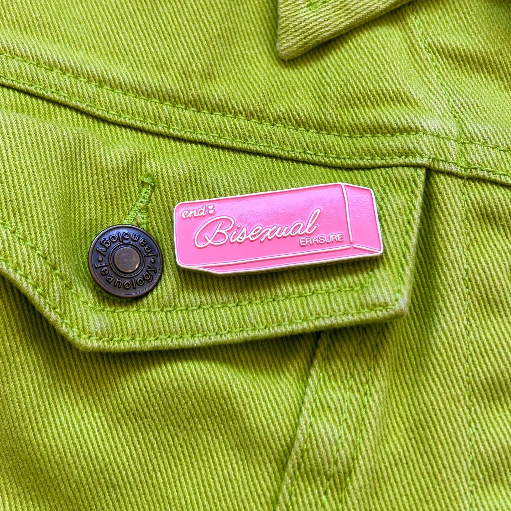 The Peach Fuzz-Bisexual Erasure Enamel Pin-accessory-gather here online