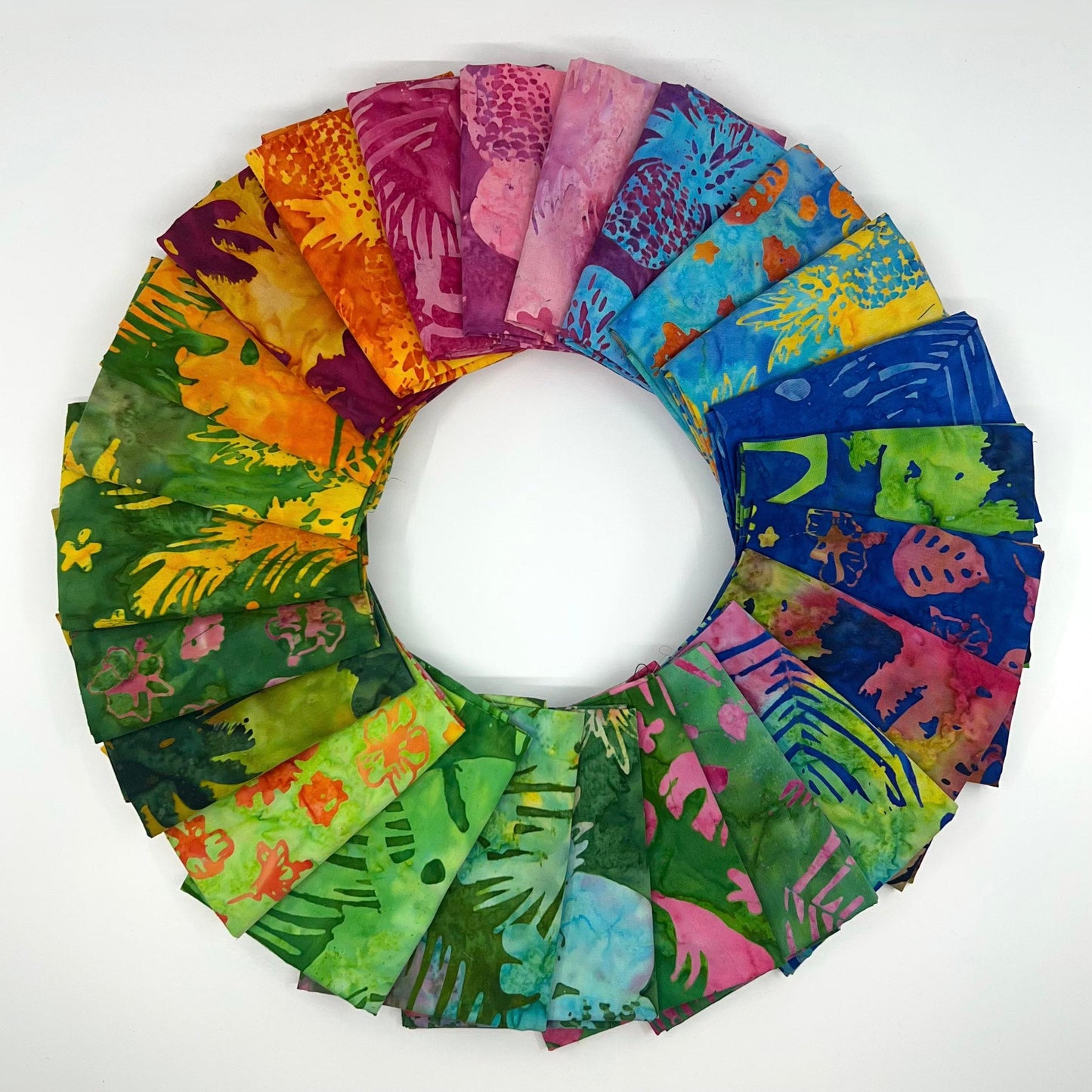 Fat Quarter Bundle of Artisan Batiks: Tropic Flora (24 Pieces)