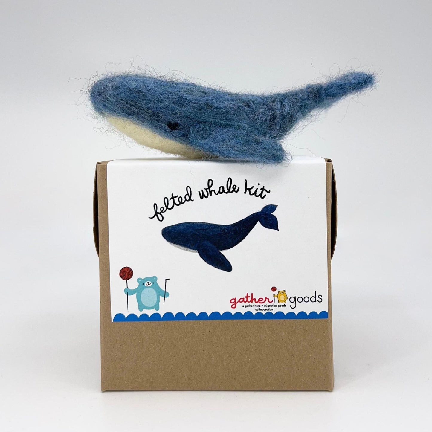 gather goods-Whale - Basic Needle Felting Kit-craft kit-gather here online