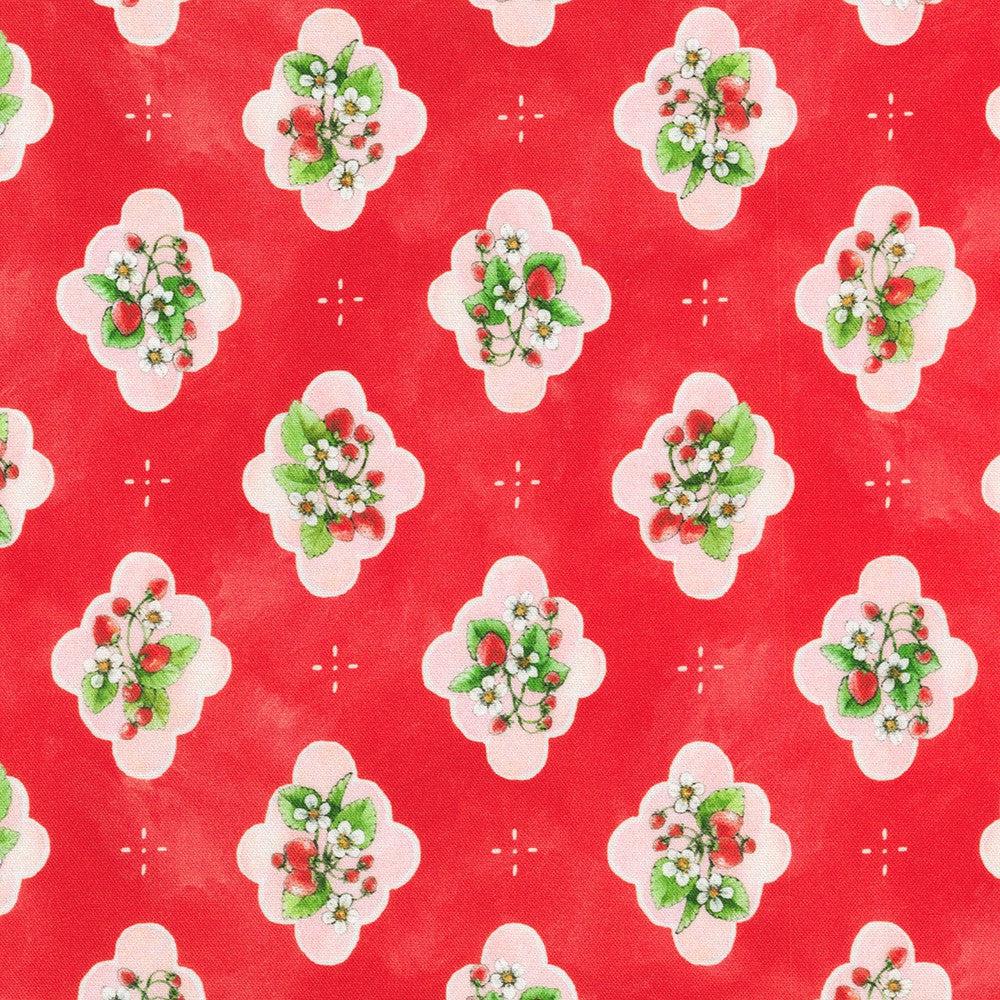 Robert Kaufman-Portraits of Strawberries-fabric-gather here online