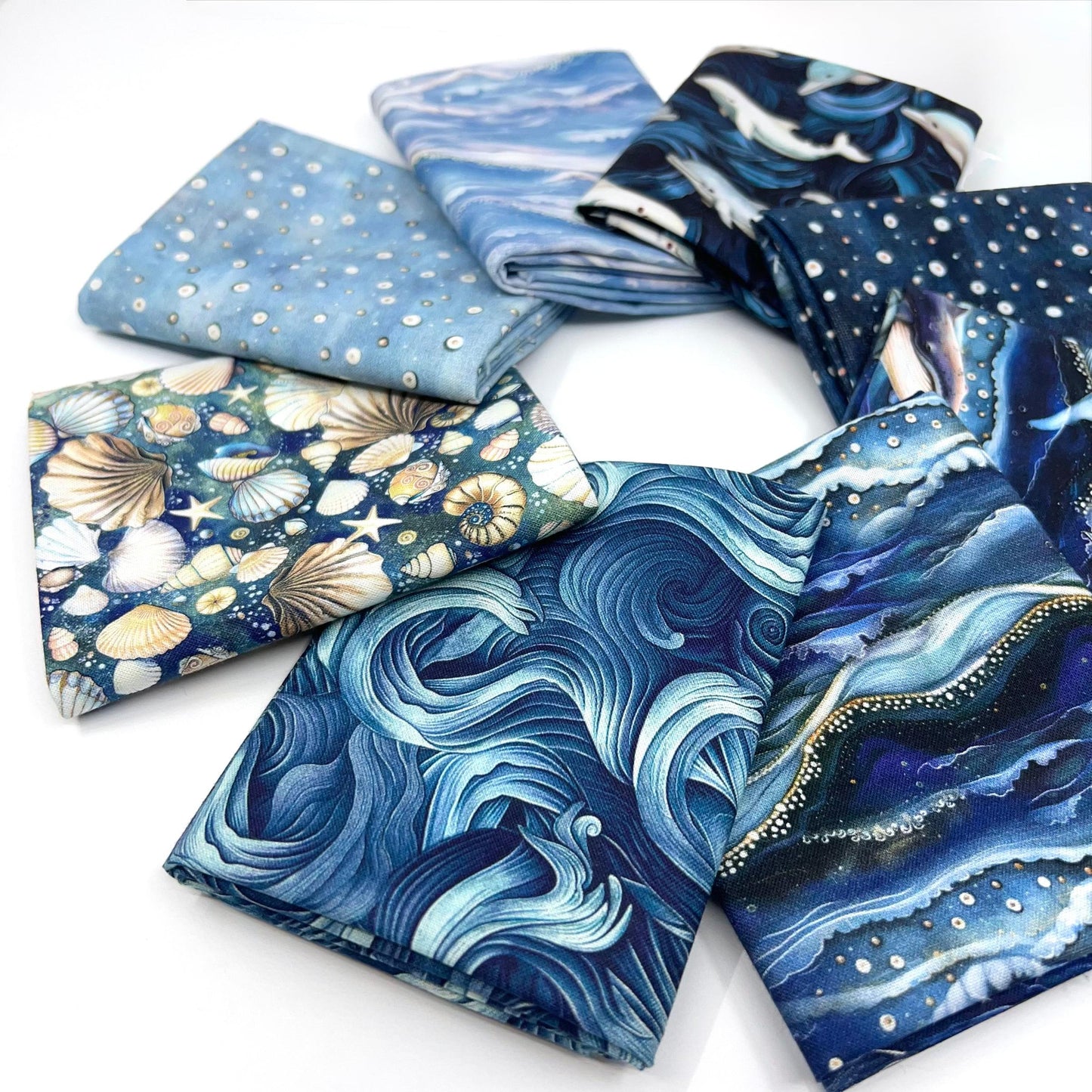 Fat Quarter Bundle of Ocean Fantasy (8 Pieces)