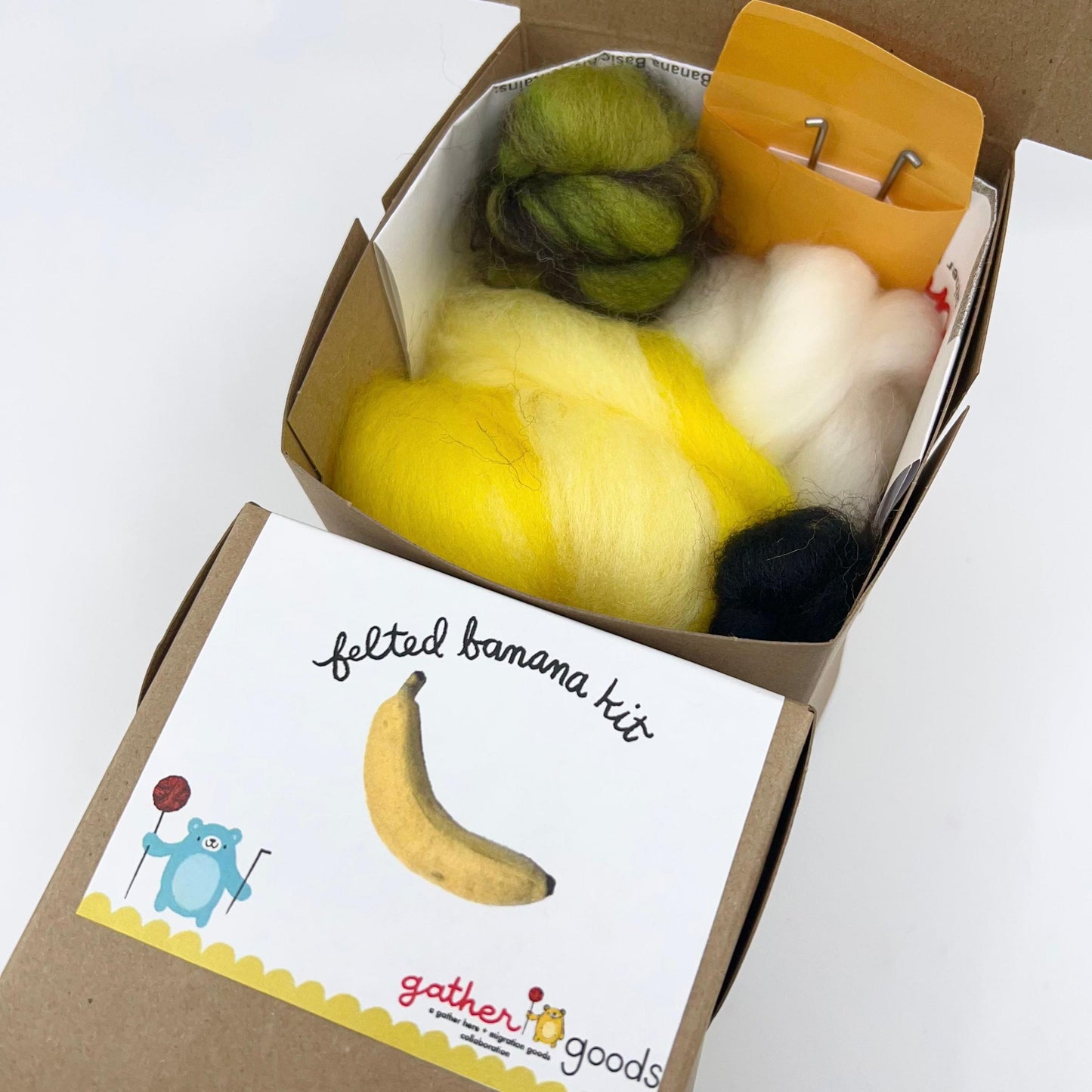 gather goods-Banana - Basic Needle Felting Kit-craft kit-gather here online