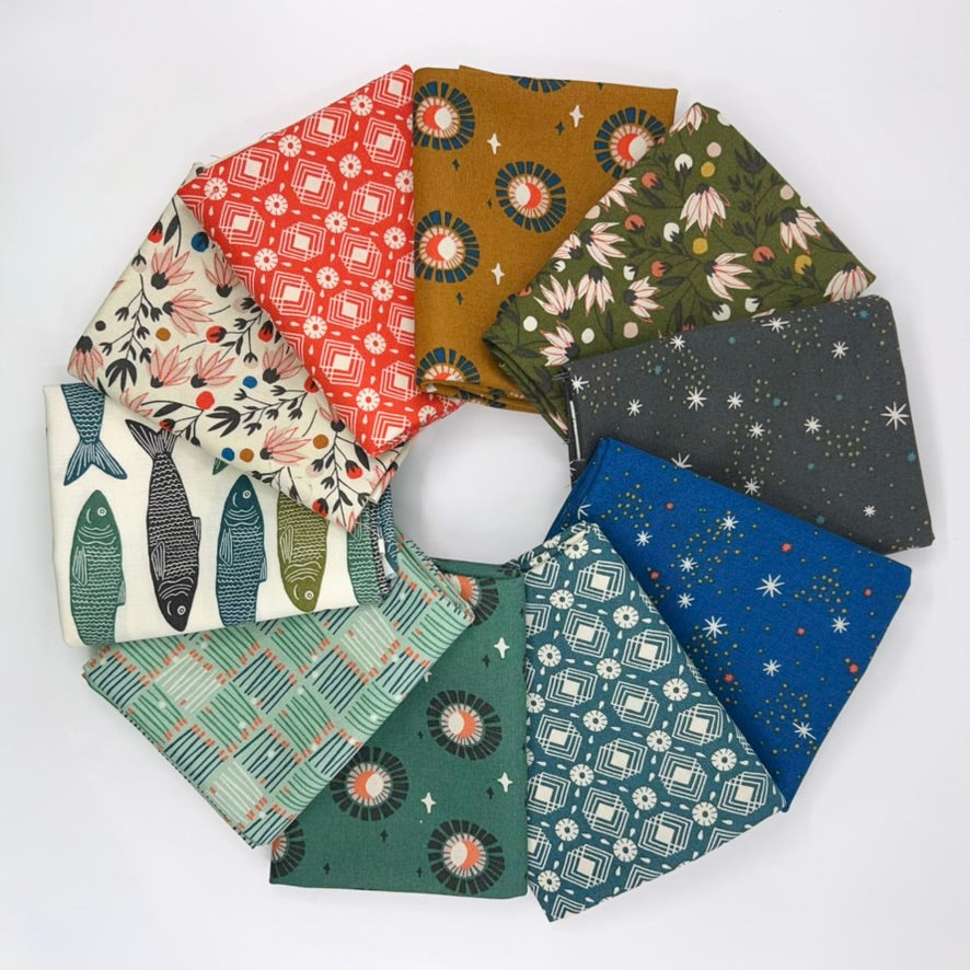 Cotton + Steel-Fat Quarter Bundle of Riverbank (10 Pieces)-fat quarters-gather here online