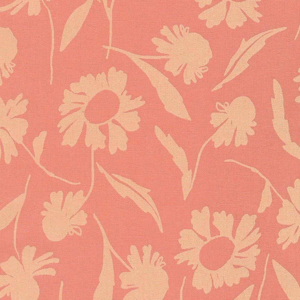 Robert Kaufman-Pressed Flowers Mango-fabric-gather here online