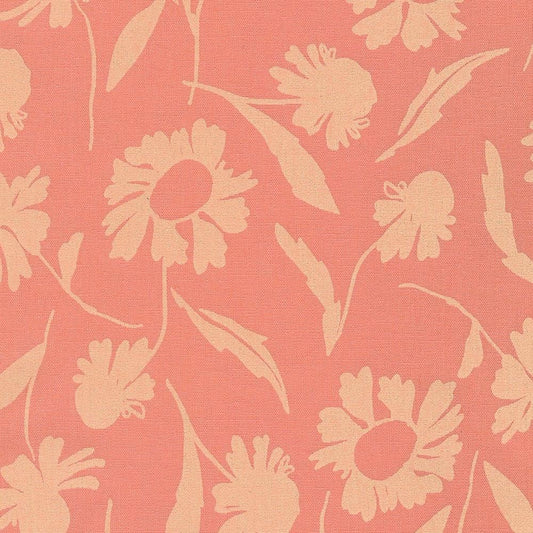 Robert Kaufman-Pressed Flowers Mango-fabric-gather here online