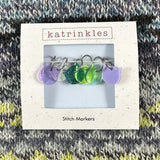 Katrinkles-Acrylic Cat Stitch Markers - Green / Blue / Purple-knitting notion-gather here online