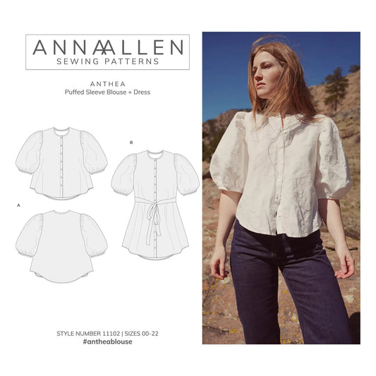 Anna Allen Patterns-Anthea Blouse + Dress Pattern - PDF DOWNLOAD-sewing pattern-gather here online