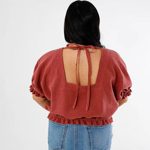 Chalk & Notch-Aria Top Pattern-sewing pattern-gather here online
