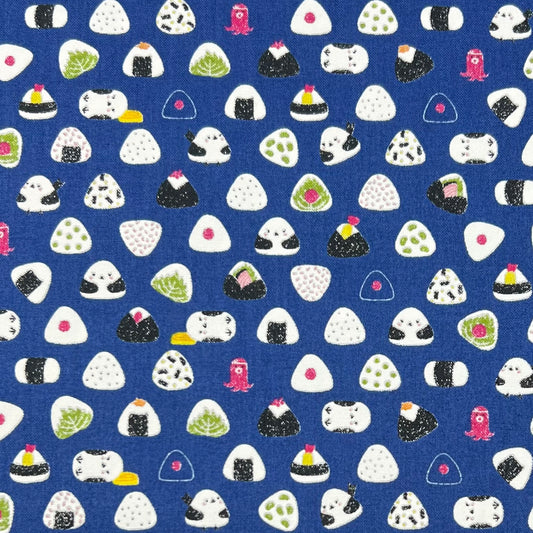 Westex-Onigiri Birds on Cotton Sheeting-fabric-gather here online