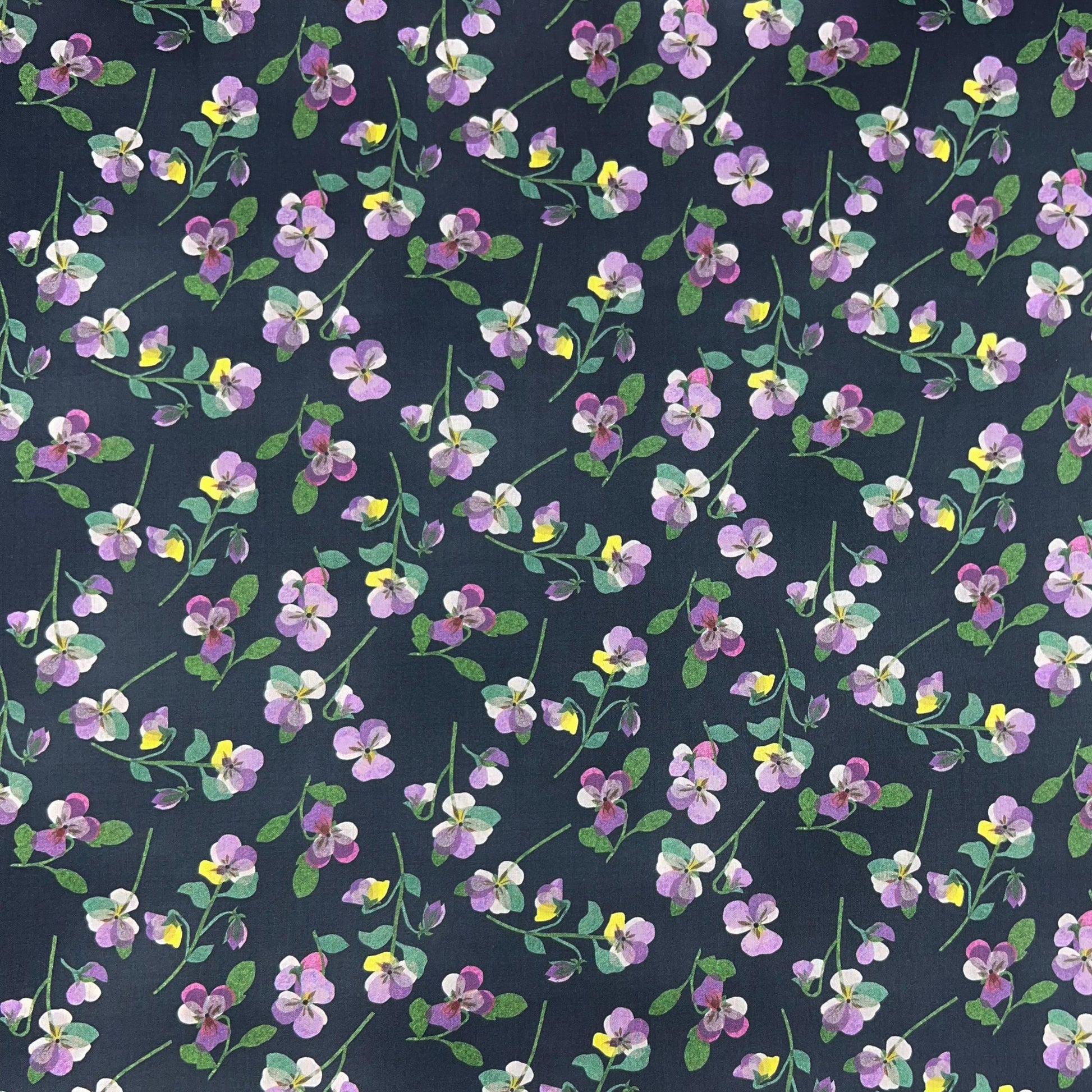 Liberty of London-Tana Lawn - Pansy Scatter-fabric-gather here online