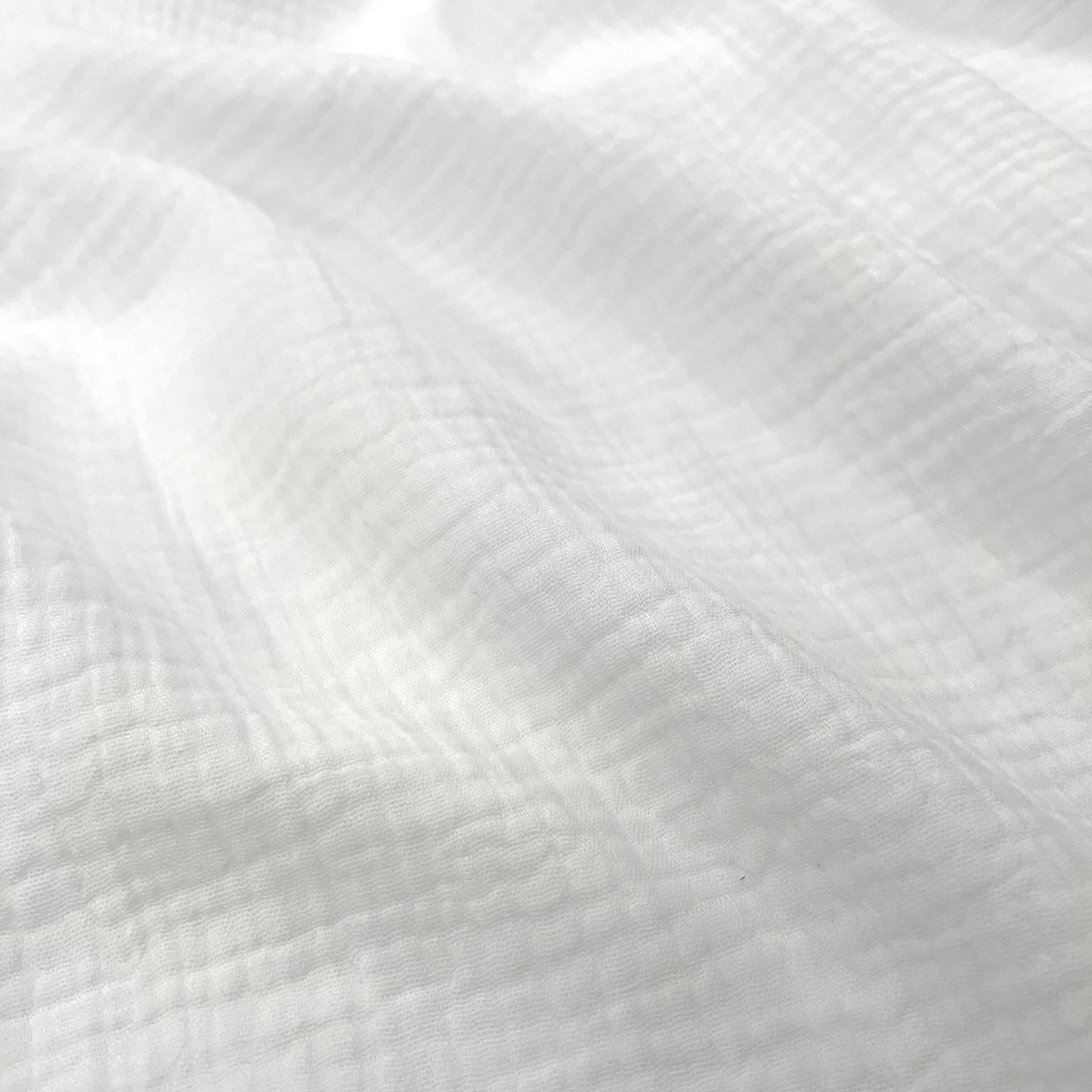 Secret Spark-Cotton Gauze Solid - White-fabric-gather here online