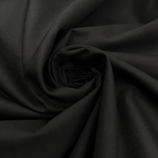 Carr Textile-Organic Cotton Batiste-fabric-Black-gather here online
