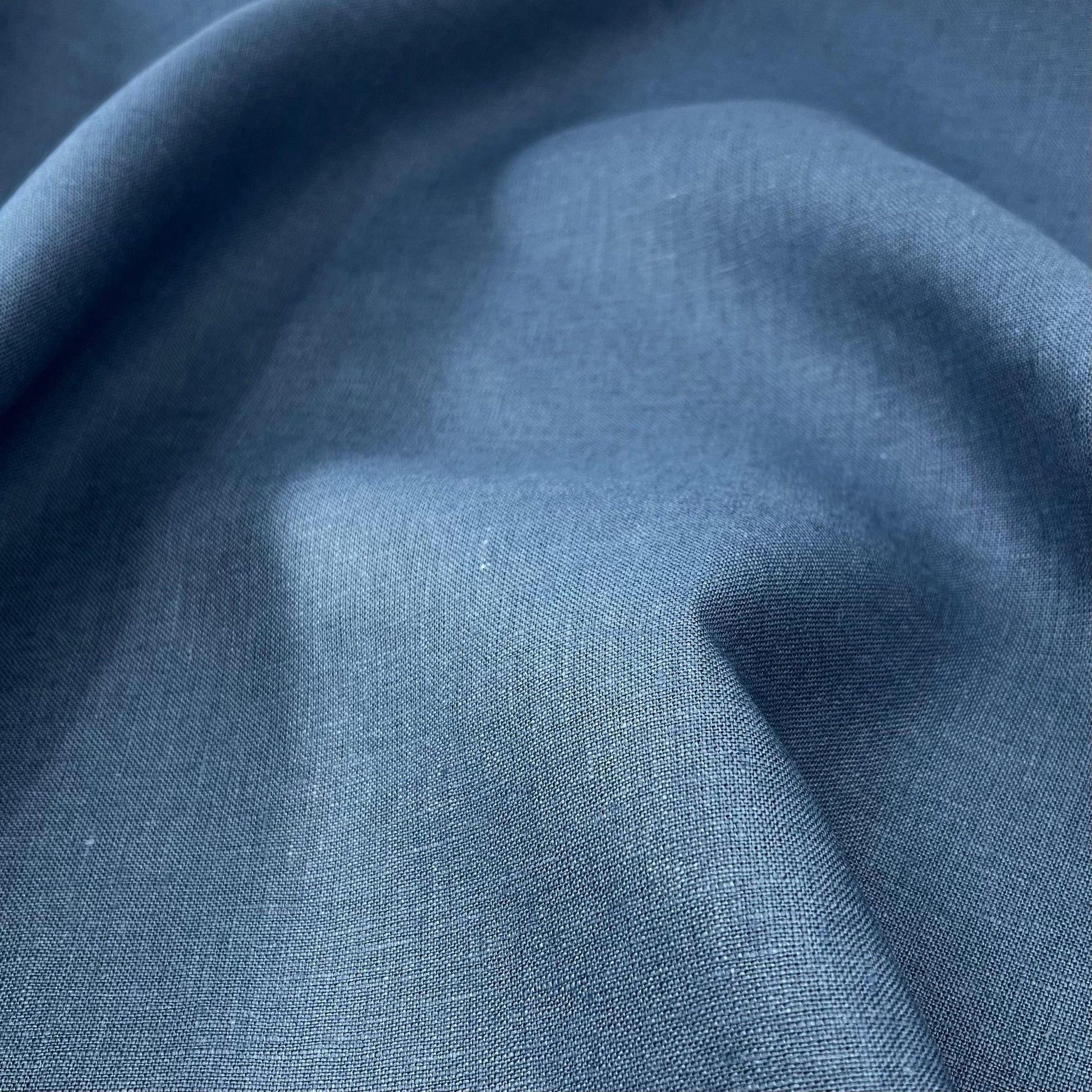 Lino Textil-Nevada Linen Bluestone-fabric-gather here online