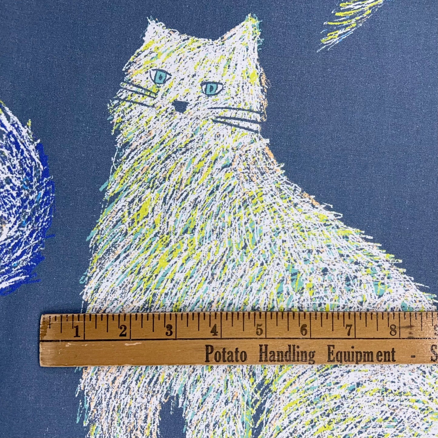 Kokka-Scribbly Cats on Brushed Cotton Sheeting-fabric-gather here online