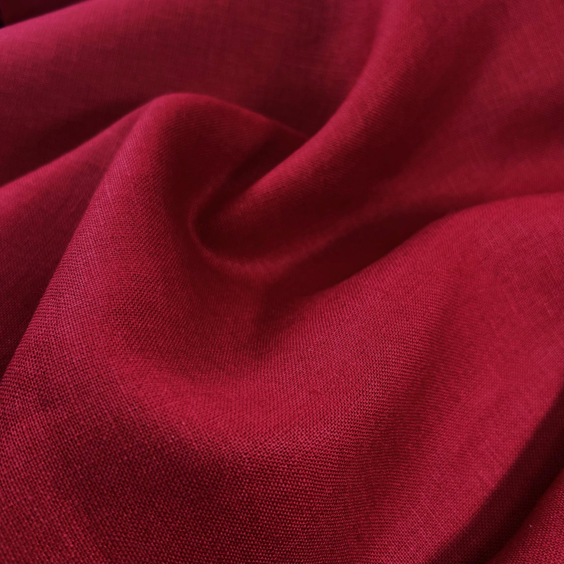 Lino Textil-Nevada Linen Cranberry-fabric-gather here online