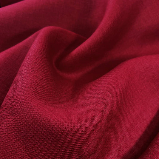 Lino Textil-Nevada Linen Cranberry-fabric-gather here online