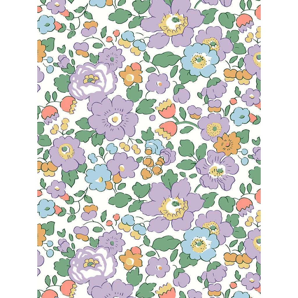 Liberty of London-Tana Lawn - Betsy Purple-fabric-gather here online