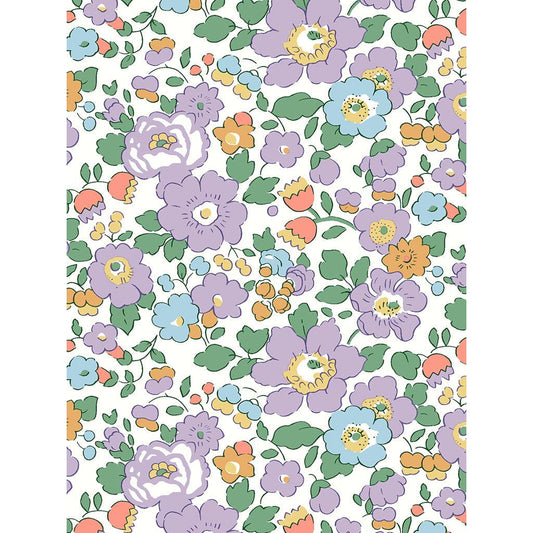 Liberty of London-Tana Lawn - Betsy Purple-fabric-gather here online