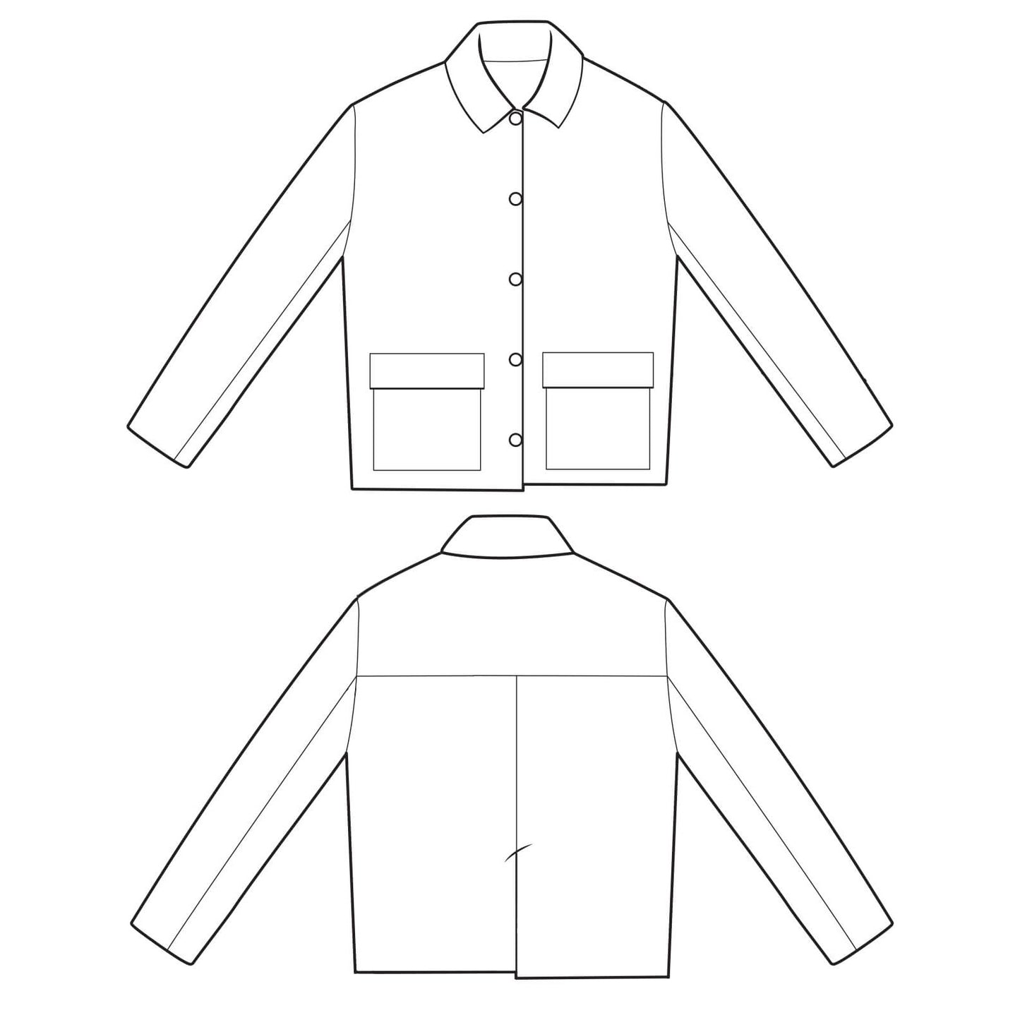 The Maker's Atelier-The Boxy Jacket Pattern - PDF DOWNLOAD-sewing pattern-gather here online