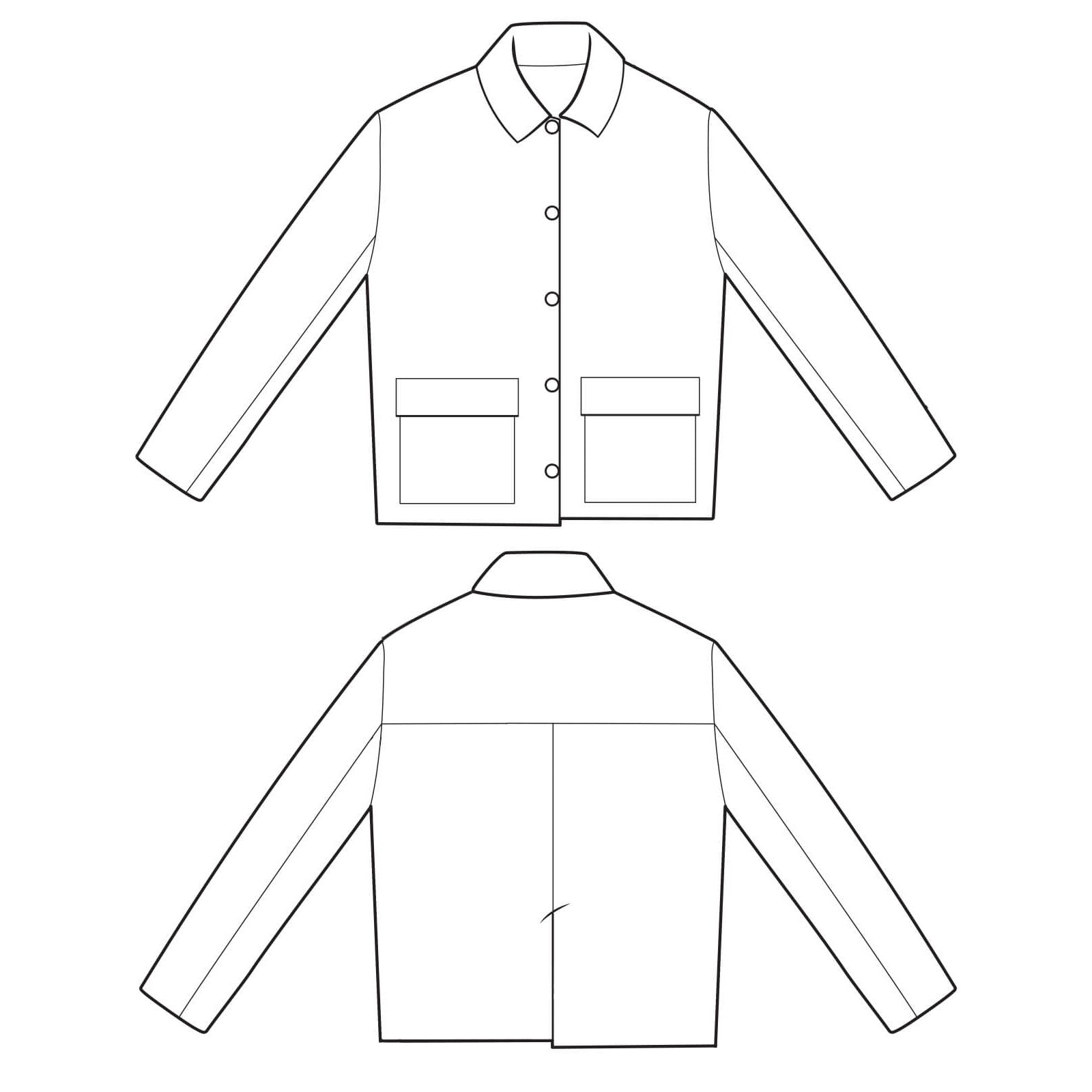 The Maker's Atelier-The Boxy Jacket Pattern - PDF DOWNLOAD-sewing pattern-gather here online