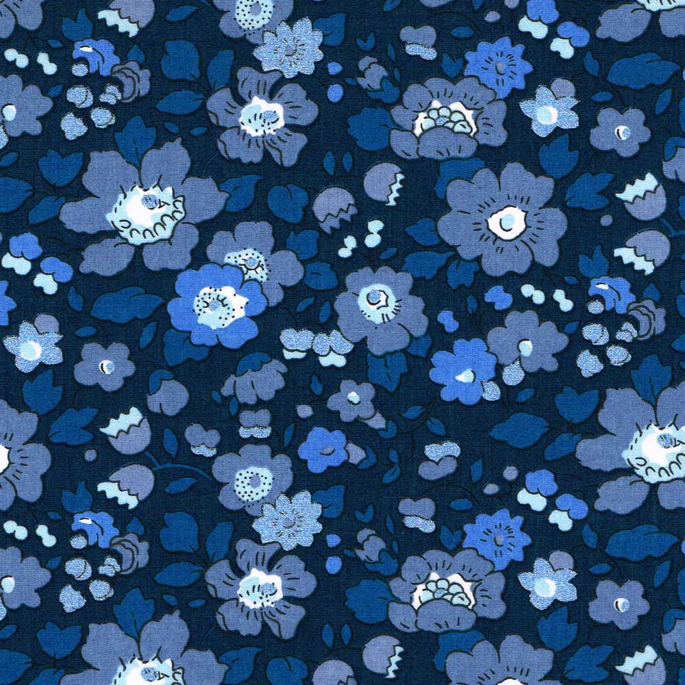 Liberty of London-Tana Lawn - Betsy Meadow Blue-fabric-gather here online