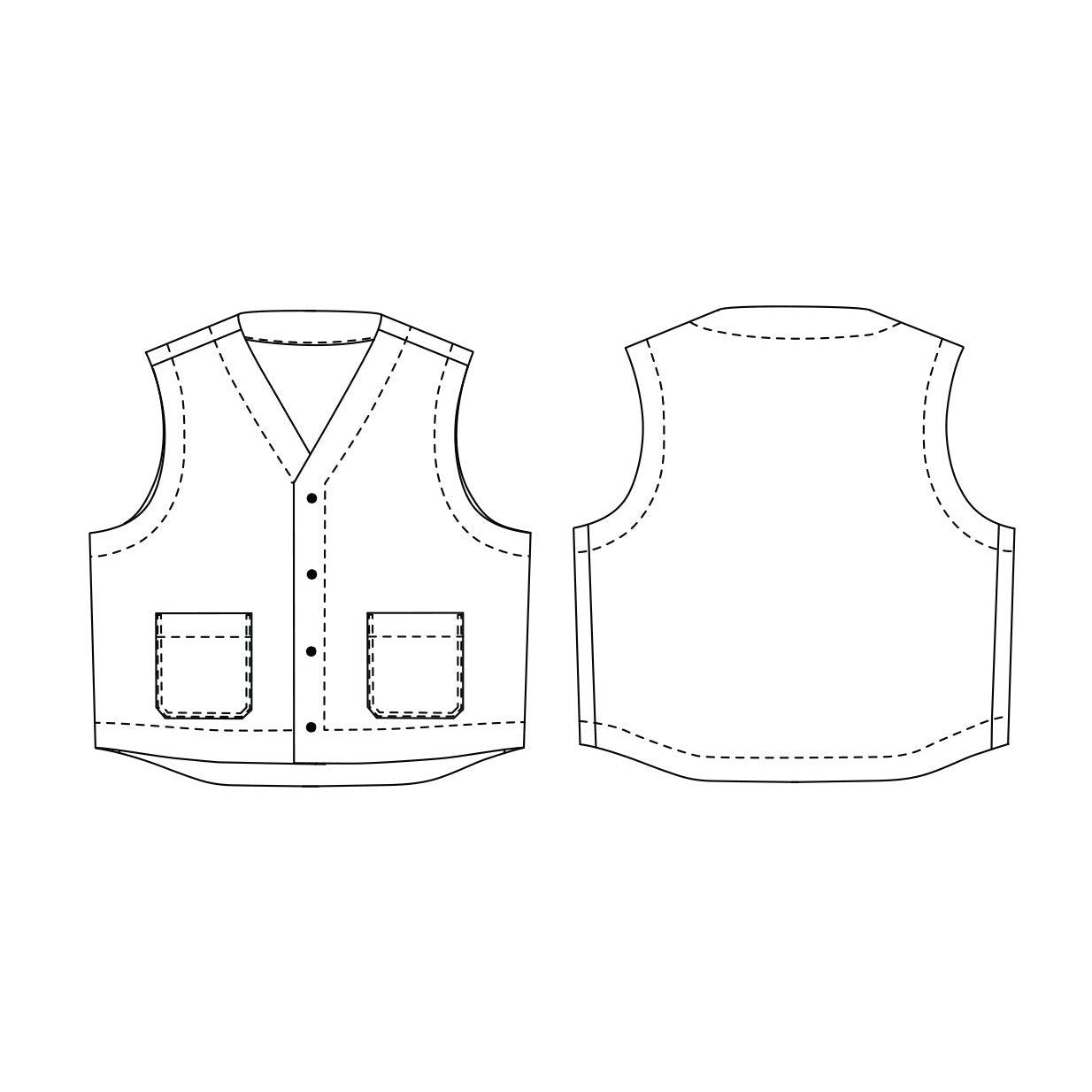 Merchant & Mills-Billy Gilet Pattern - PDF DOWNLOAD-sewing pattern-gather here online