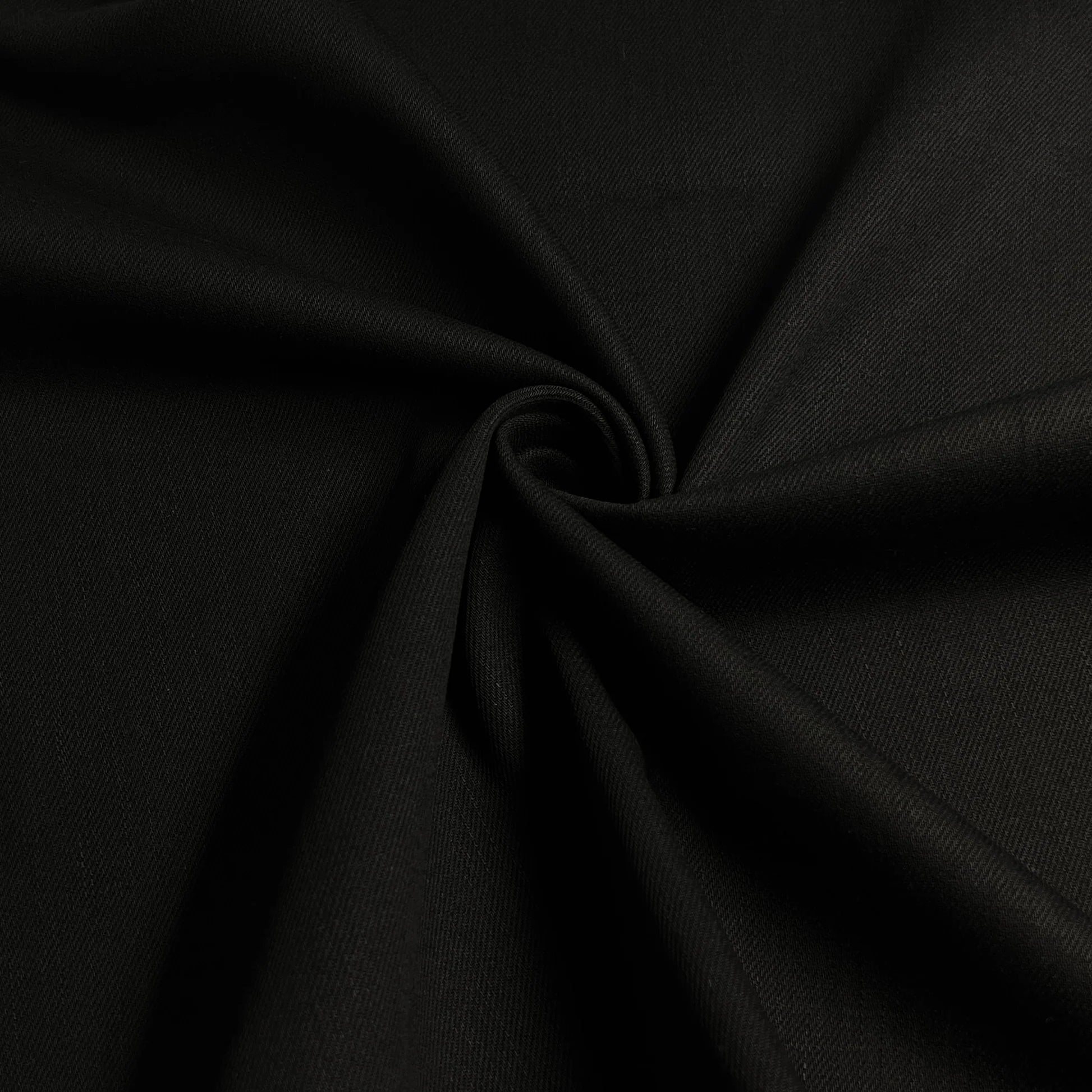 deadstock-Wrangler Black Bull Stretch Denim 10.5oz-fabric-gather here online
