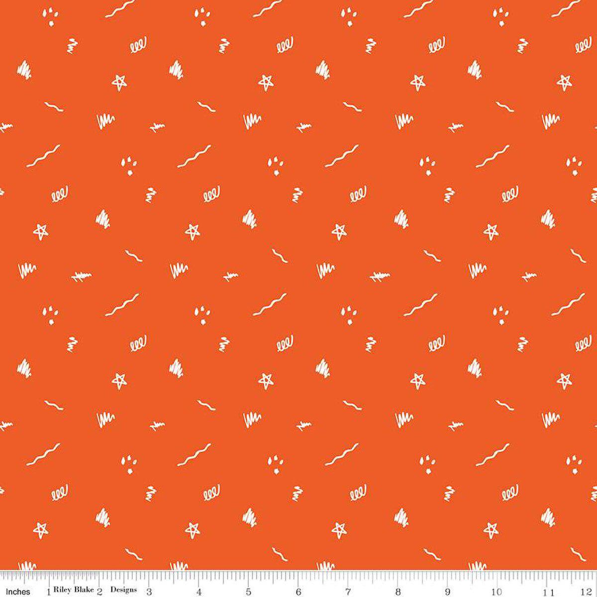 Riley Blake Designs-Ditsy Doodle Red-fabric-gather here online