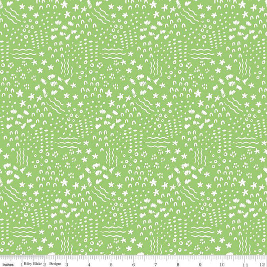 Riley Blake Designs-Dense Doodle Lime-fabric-gather here online