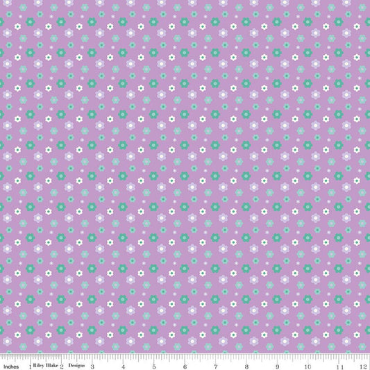 Riley Blake Designs-Floral Purple-fabric-gather here online