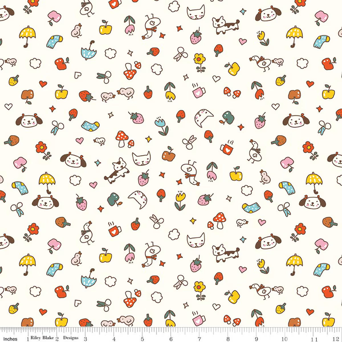Riley Blake Designs-Toss Cream-fabric-gather here online