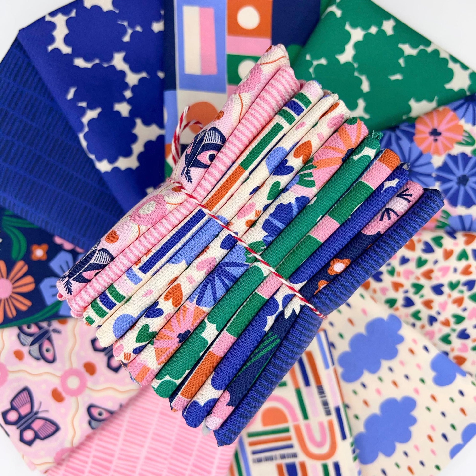 Cloud9-Fat Quarter Bundle of Wild Garden (11 Pieces)-fat quarters-gather here online