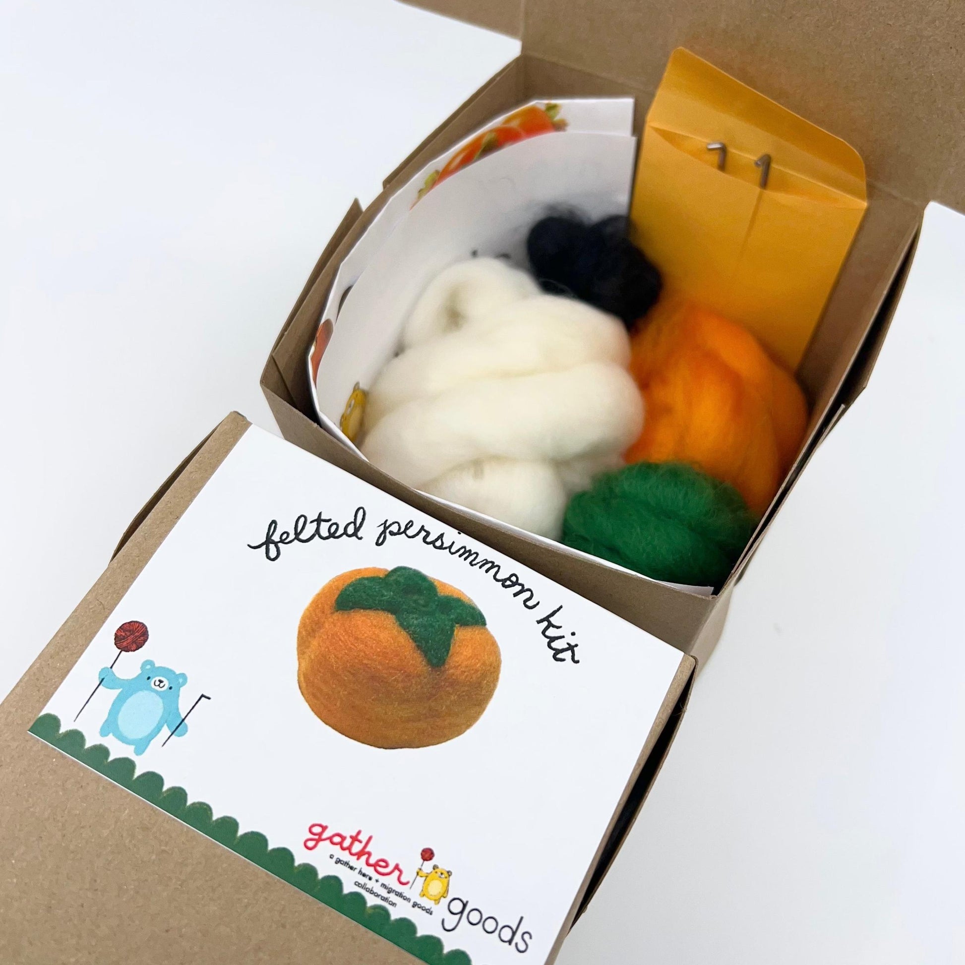 gather goods-Persimmon - Basic Needle Felting Kit-craft kit-gather here online