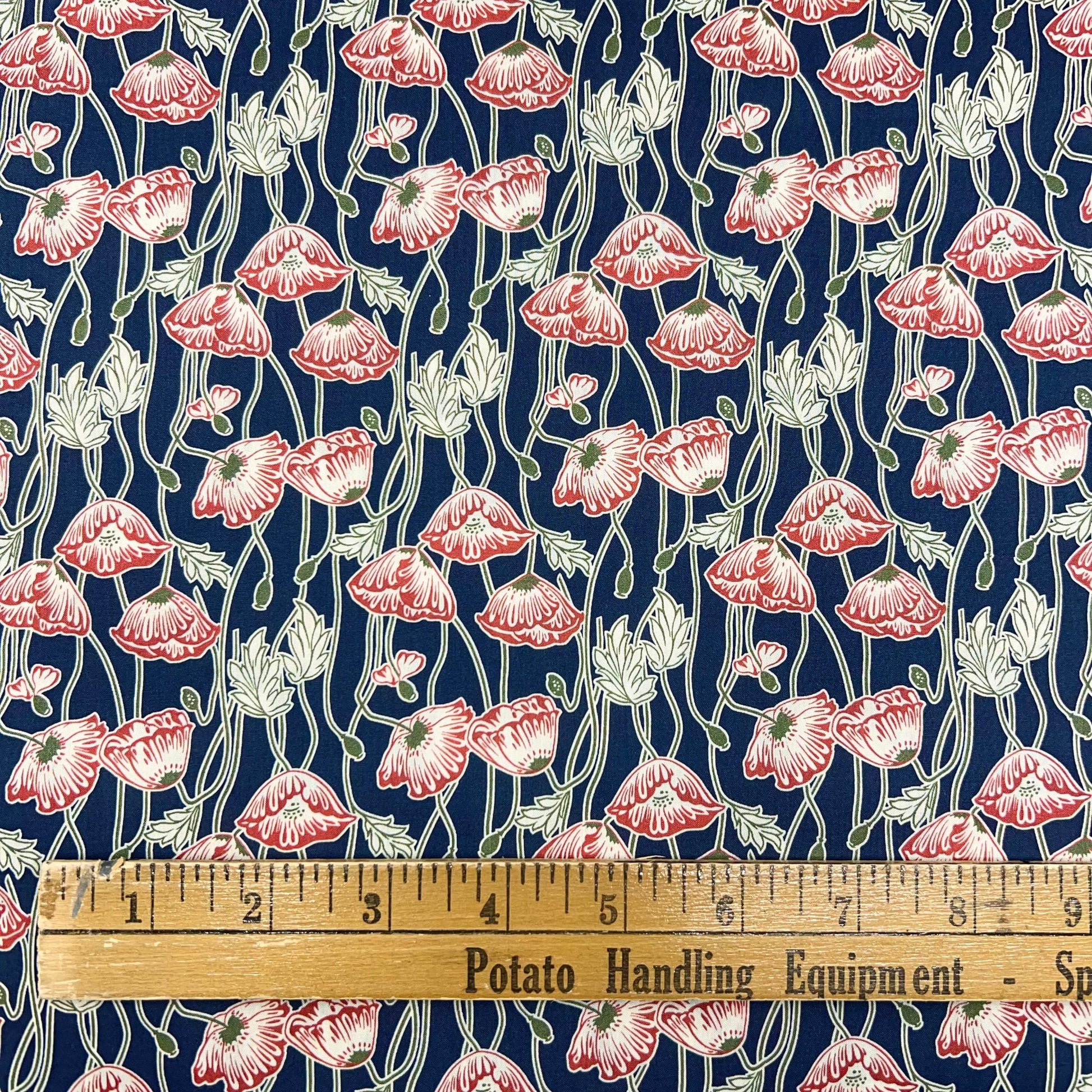 Liberty of London-Tana Lawn - Erito Poppy-fabric-gather here online