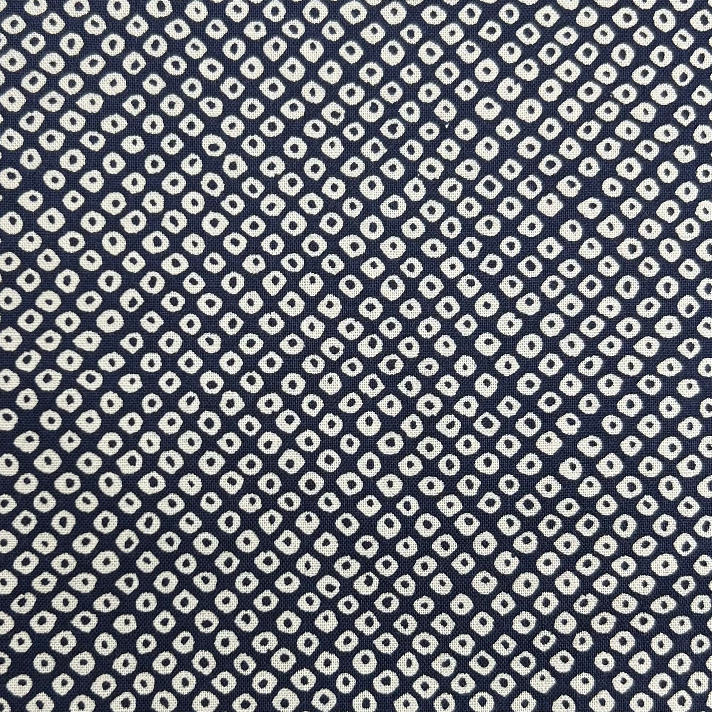 Westex-Indigo Double-Dots on Cotton Sheeting-fabric-gather here online