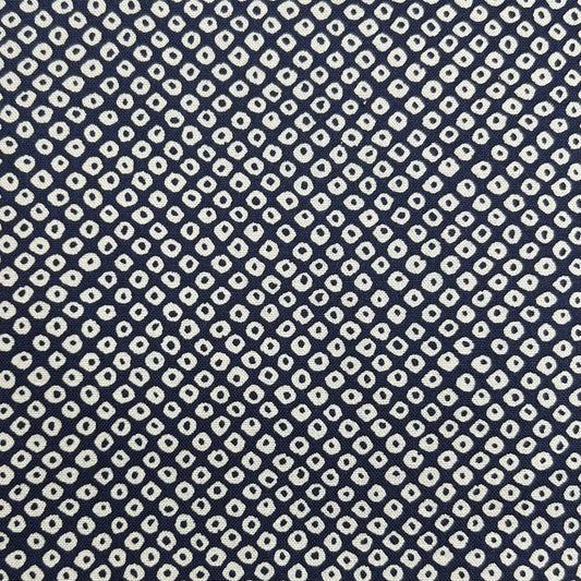 Westex-Indigo Double-Dots on Cotton Sheeting-fabric-gather here online