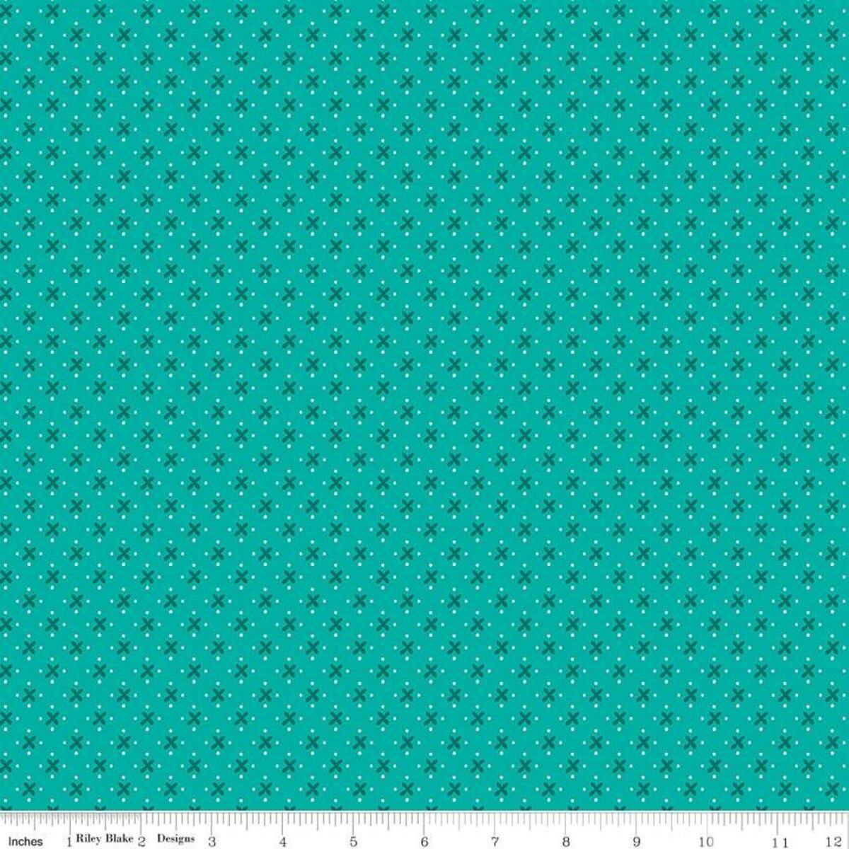 Riley Blake Designs-Kisses Teal-fabric-gather here online