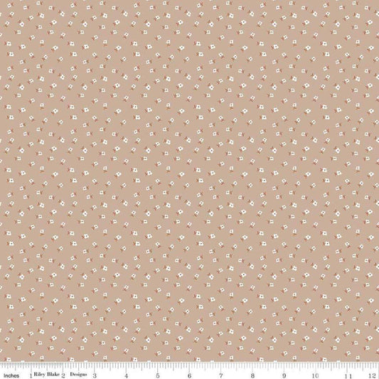 Riley Blake Designs-Blossoms Brown-fabric-gather here online