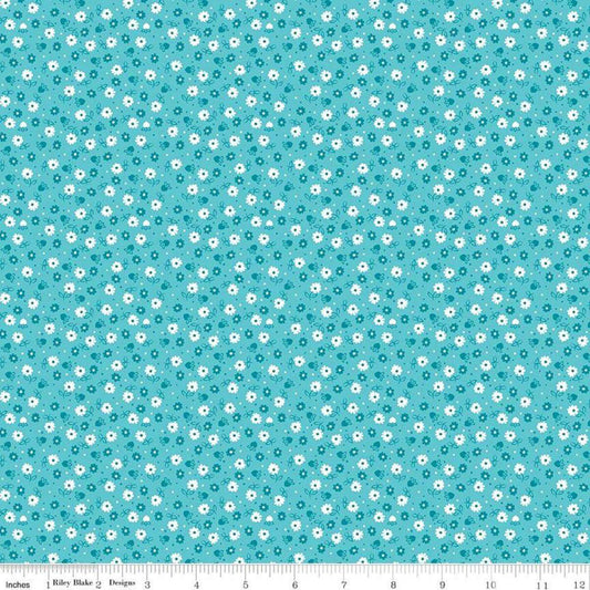 Riley Blake Designs-Daisy Blue-fabric-gather here online