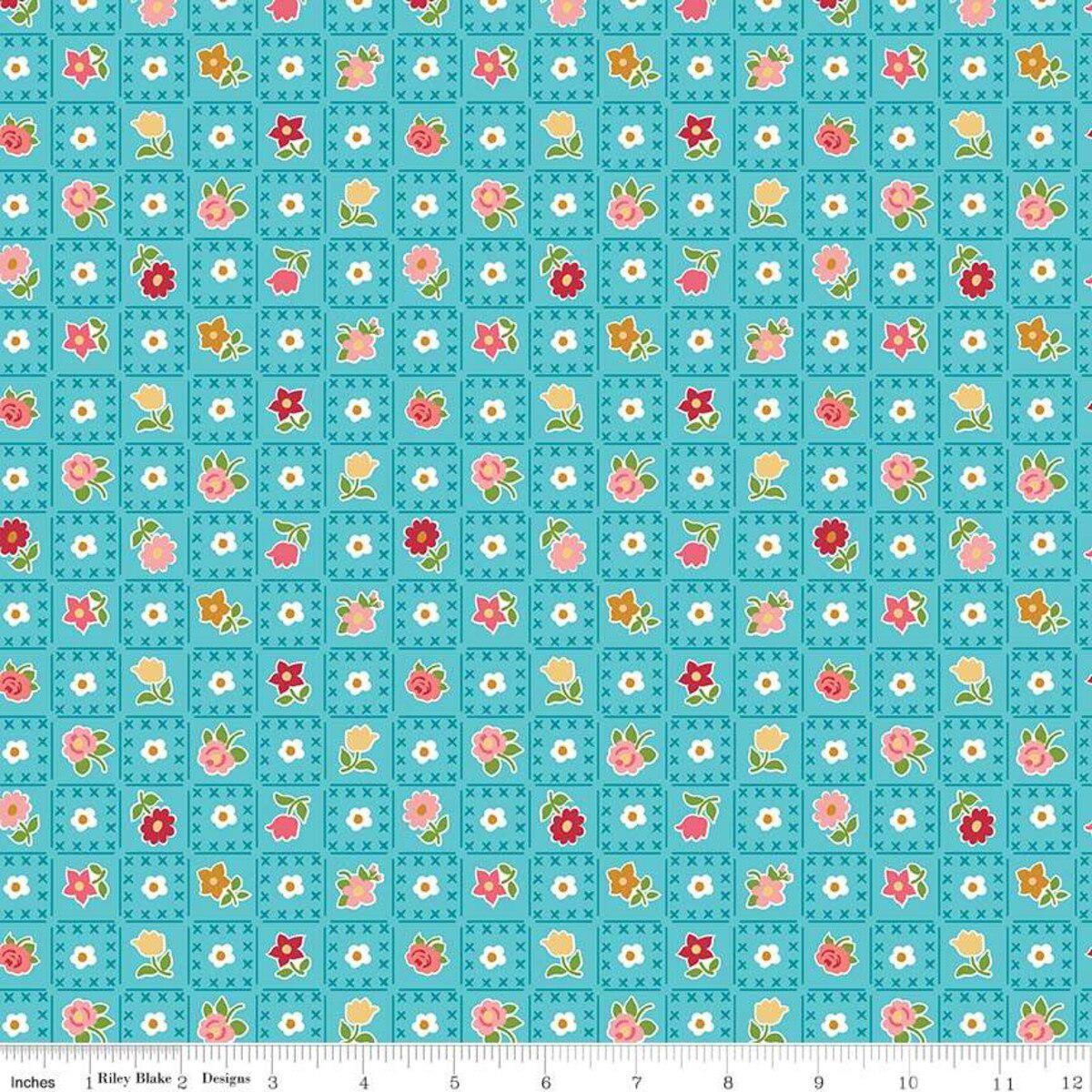 Riley Blake Designs-Garden Blue-fabric-gather here online