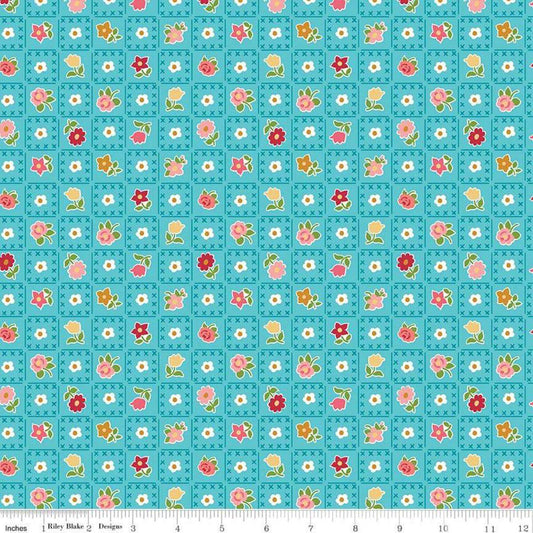 Riley Blake Designs-Garden Blue-fabric-gather here online