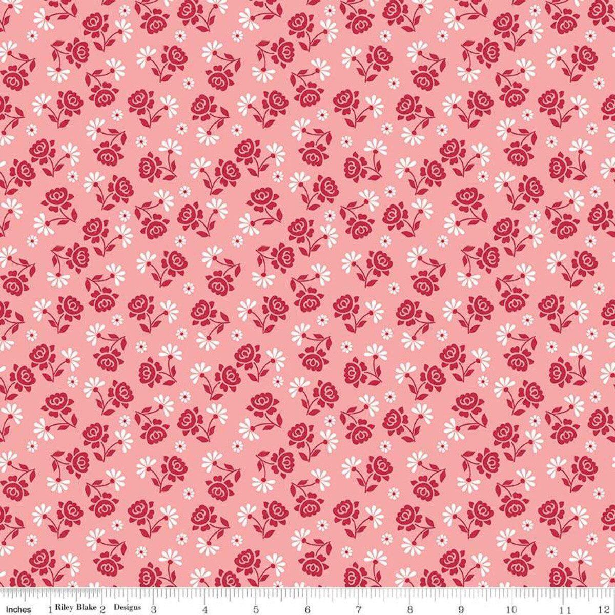 Riley Blake Designs-Roses Pink-fabric-gather here online