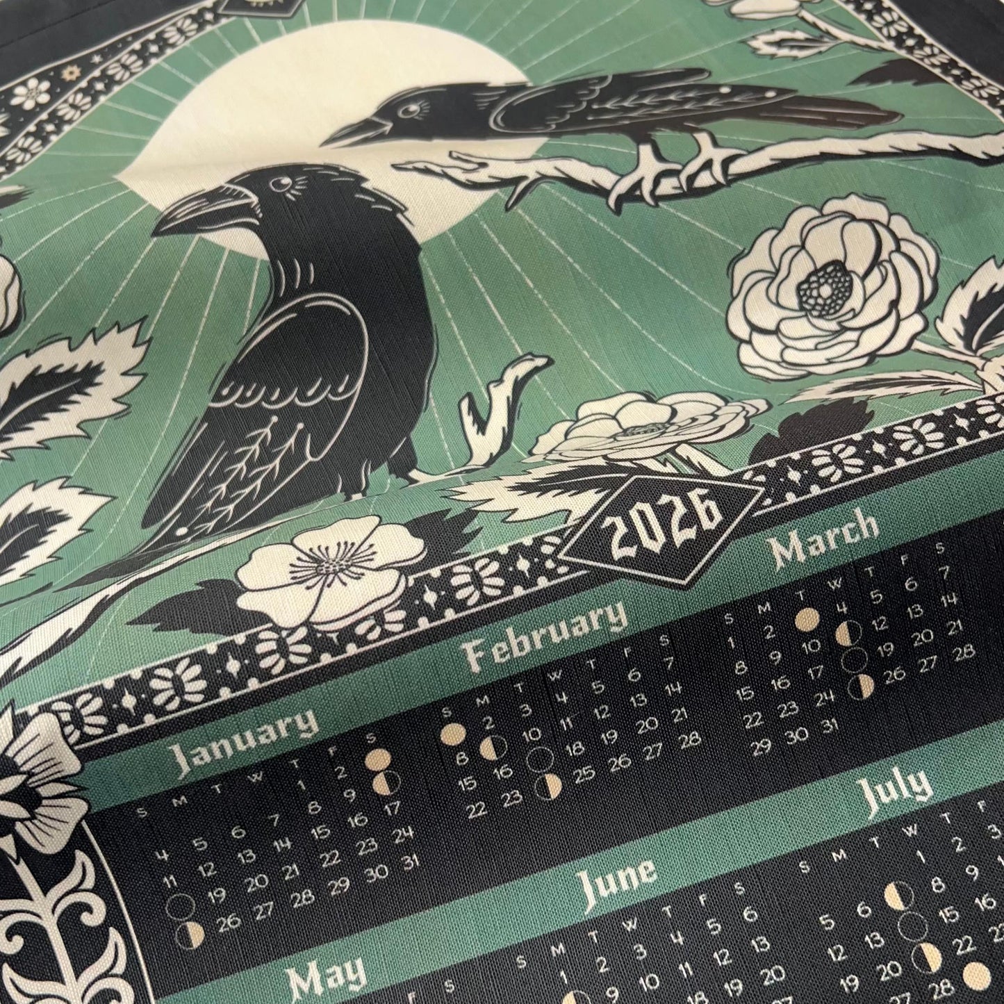 gather here-2026 Tea Towel Calendar - Two Ravens-tea towel calendar-gather here online