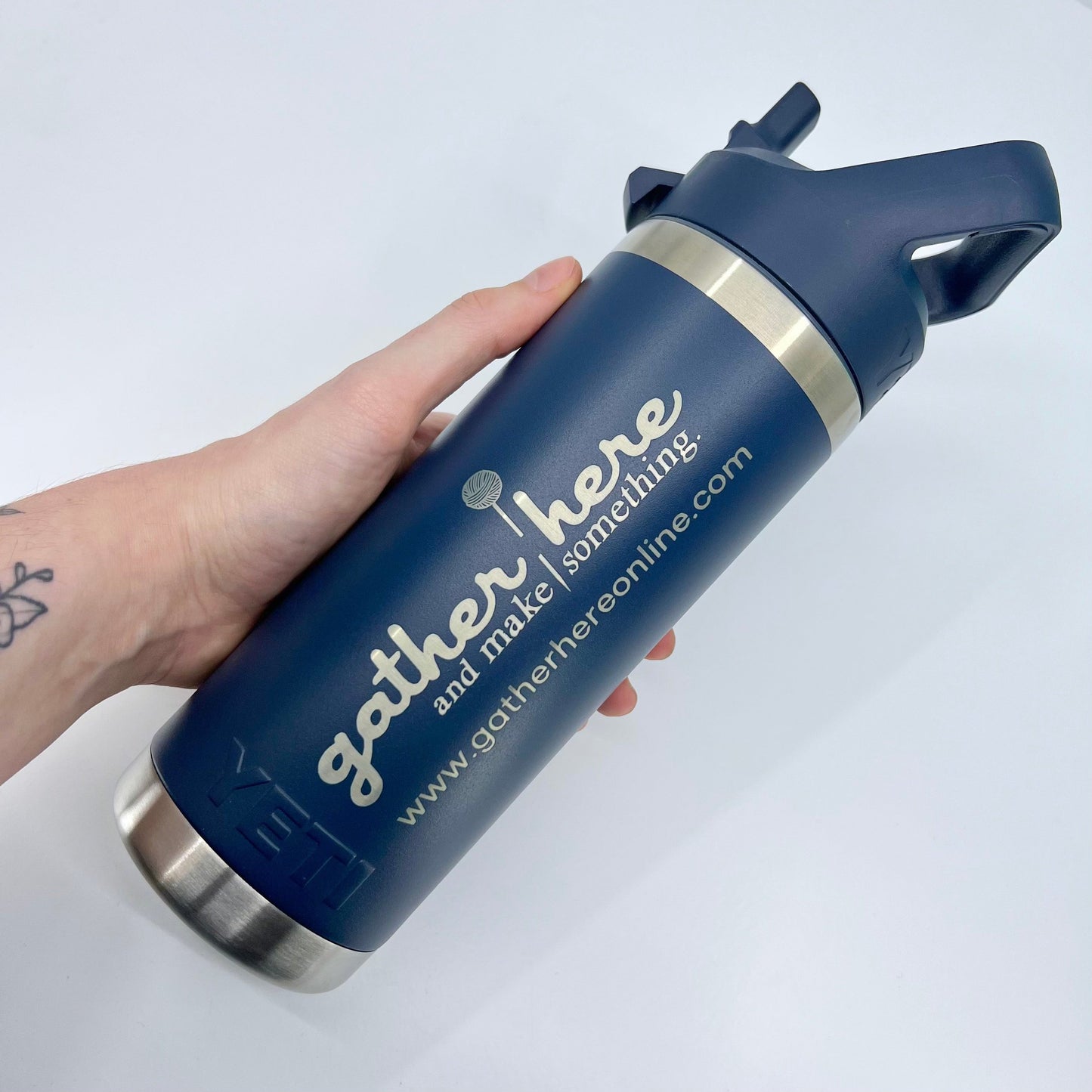 gather here-Gather Here YETI Water Bottle - Navy 18oz-accessory-gather here online