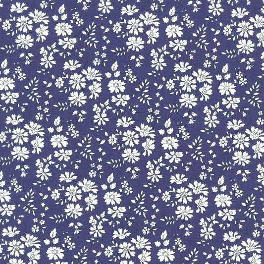 Liberty of London-Tana Lawn - Capel Navy-fabric-gather here online