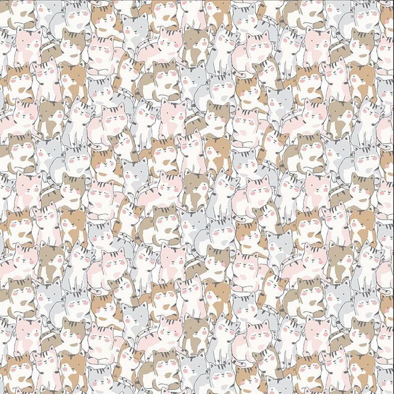 Packed Cats Multi Flannel